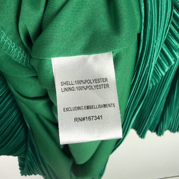 Hello Molly Hype Girl Plisse Long Sleeve Mini Dress Green US Size 8 - Picture 9 of 12